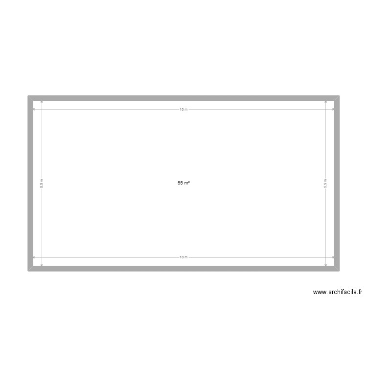 Salon 1.. Plan de 1 pièce et 55 m2