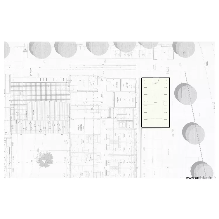 Plan 1 Crous Compiegne. Plan de 1  et 81 m²