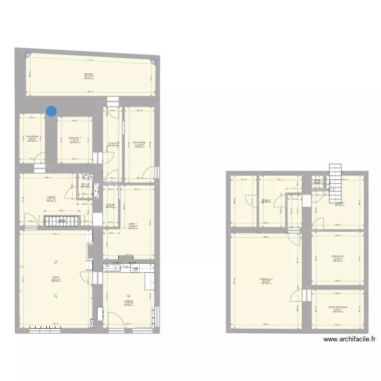 maison vanessa escalier conserv&eacute;ee. Plan de 