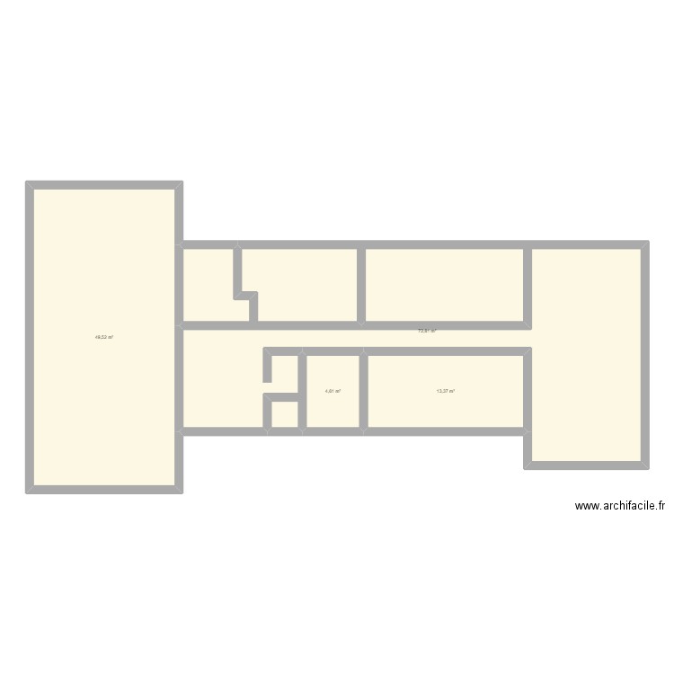 Maison. Plan de 4 pièces et 140 m2