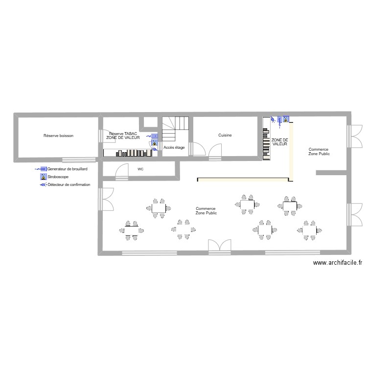 TABAC CAFE DE LA COTE plan generateur. Plan de 0 pièce et 0 m2