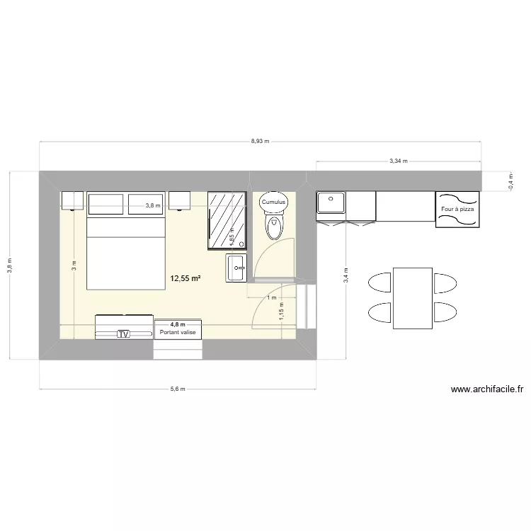 Cabane-studio3. Plan de 