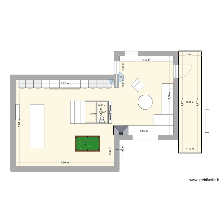 Manigod - 4 bis 2. Plan de 4 pièces et 92 m2