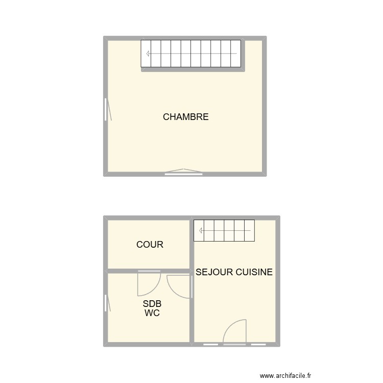 MILHAUD APPART AMIANTE. Plan de 5 pièces et 27 m2