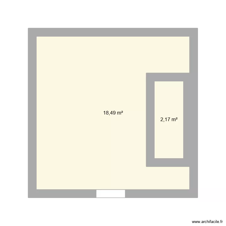 Anglais. Plan de 2 Pièces et 25 m² Anglais. Plan de 2 Pièces et 25 m²