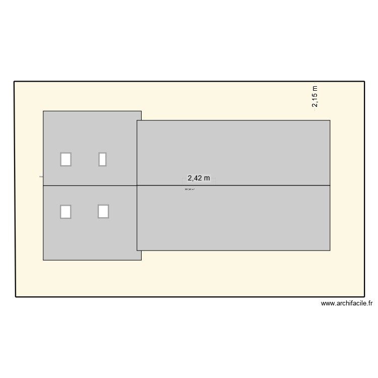 plan de masse avec velux. Plan de 0 pièce et 0 m2