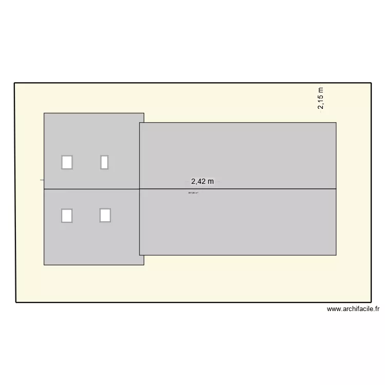 plan de masse avec velux. Plan de 1  et 398 m²