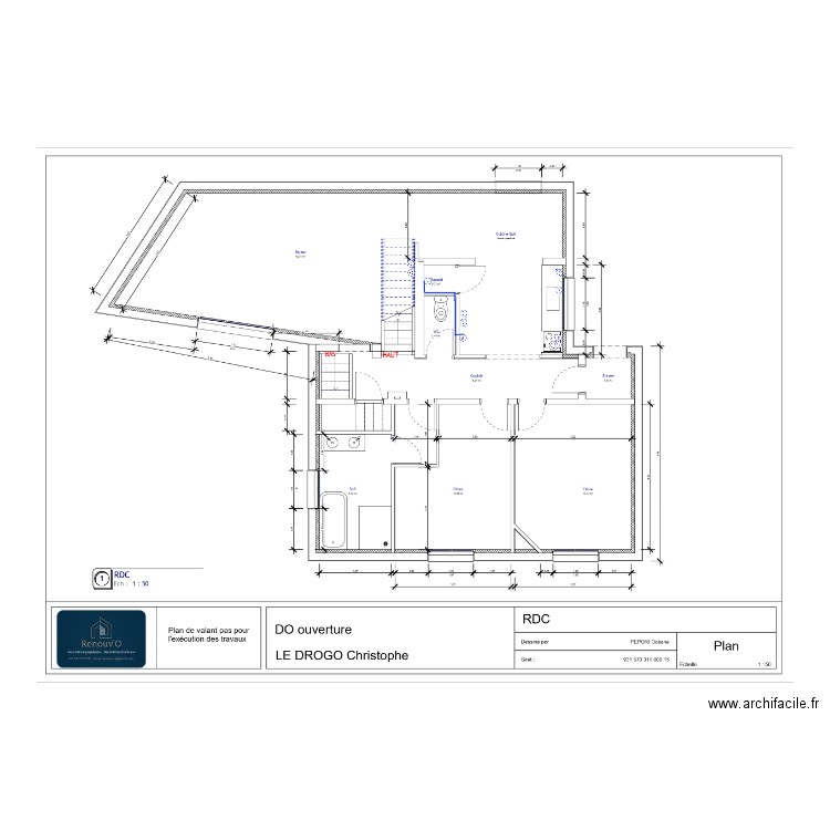 le drogo. Plan de 0 pièce et 0 m2