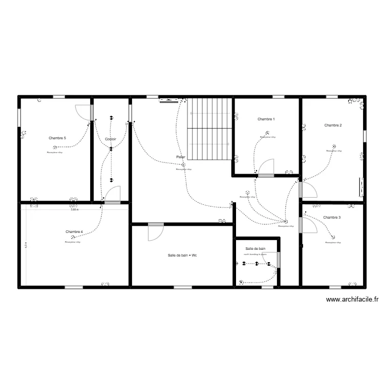 Impasse du Moulin Barreau P&eacute;rignac 1er &eacute;tage electricit&eacute;. Plan de 
