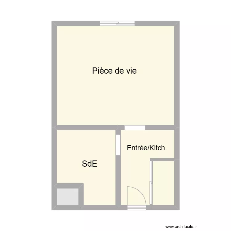 Croquis amiante 440601552. Plan de 5  et 37 m²