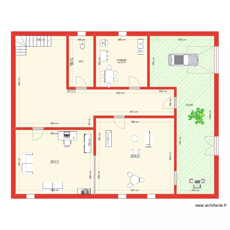 Plan Ndi&eacute;m&eacute;. Plan de 