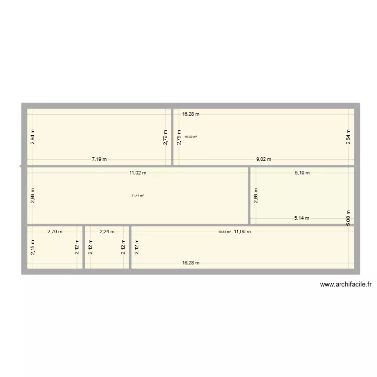 plan. Plan de 3  et 127 m²