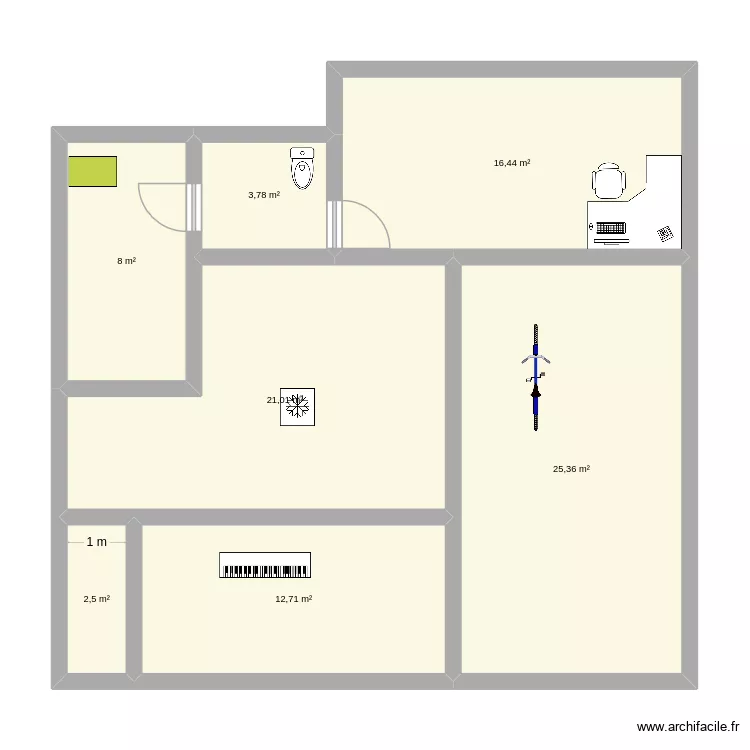 Na&iuml;na&iuml;3. Plan de 7  et 90 m²