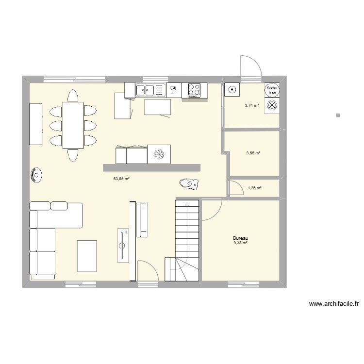 RDC St Jean de Braye. Plan de 0 pièce et 0 m2 RDC St Jean de Braye. Plan de 0 pièce et 0 m2