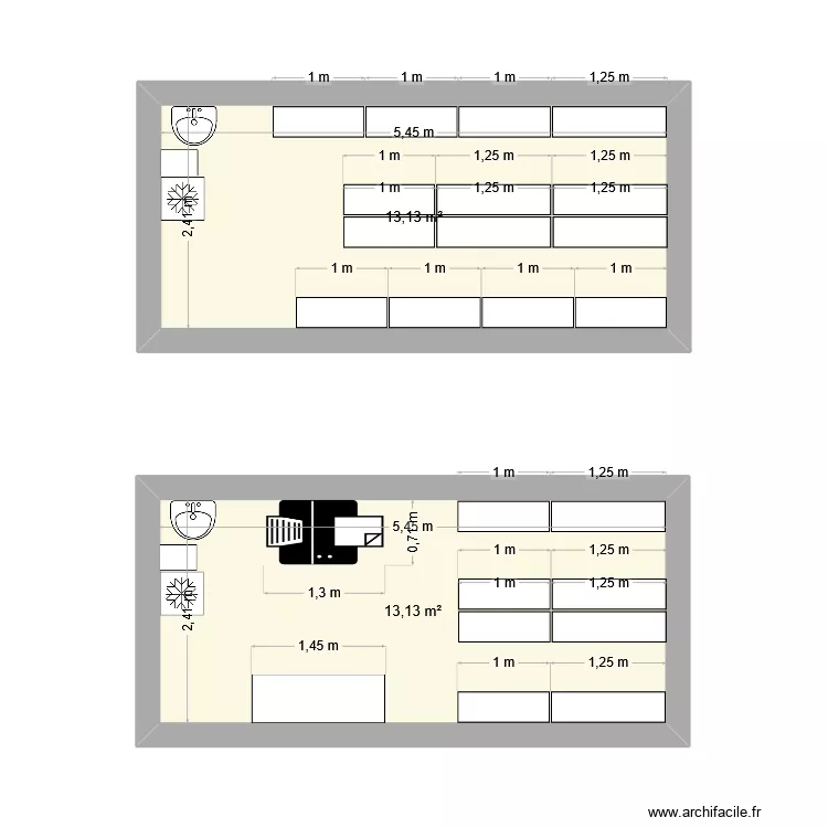 007 - demain. Plan de 2  et 26 m²
