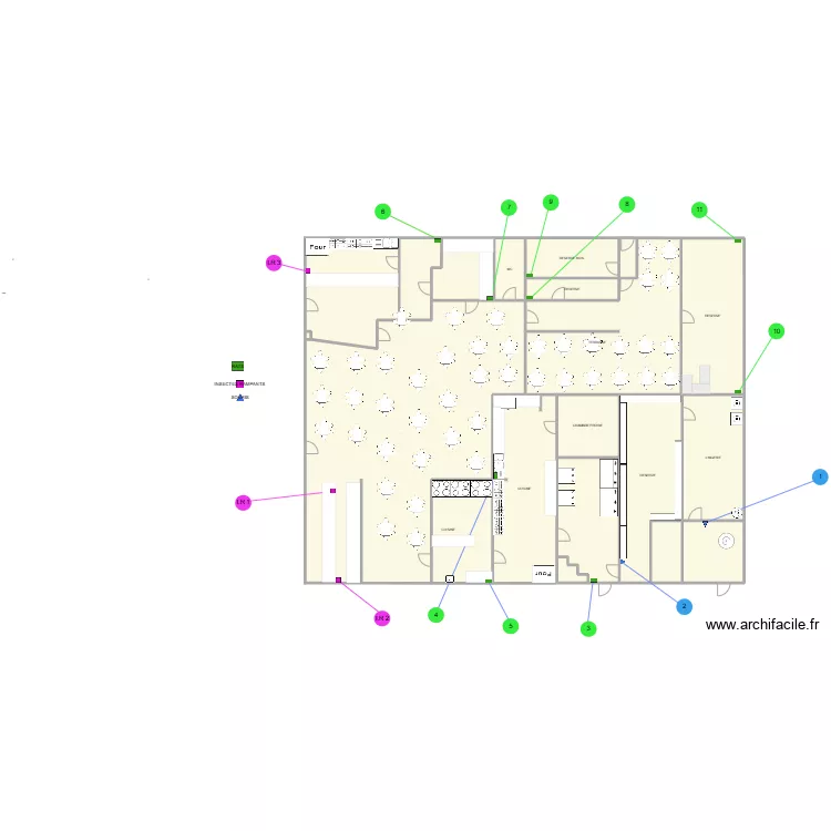 BRASSEERIE CARNOT. Plan de 