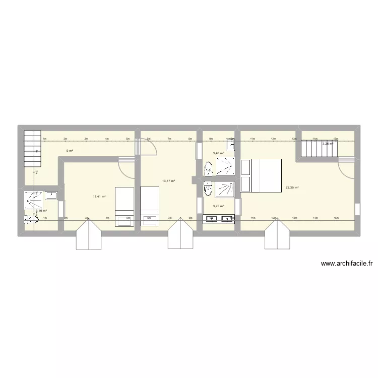 bressac 3. Plan de 8  et 70 m²