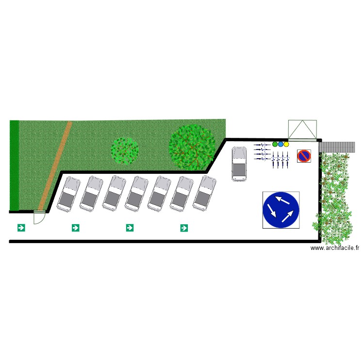 plan parking cavée. Plan de 0 pièce et 0 m2