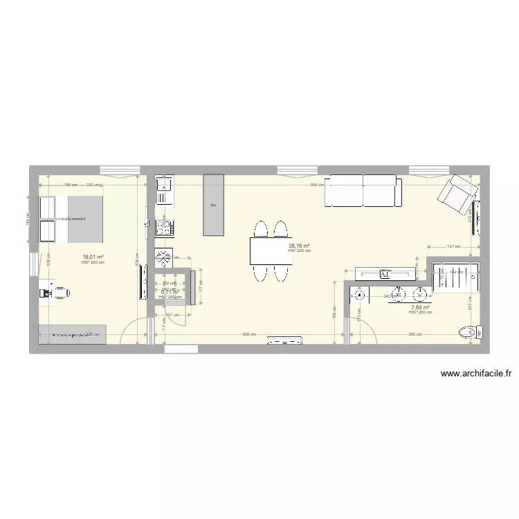 étage 2. Plan de 4 pièces et 63 m² étage 2. Plan de 4 pièces et 63 m²