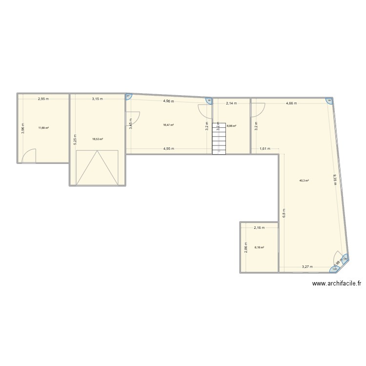 Maison 0. Plan de 6 pièces et 98 m2