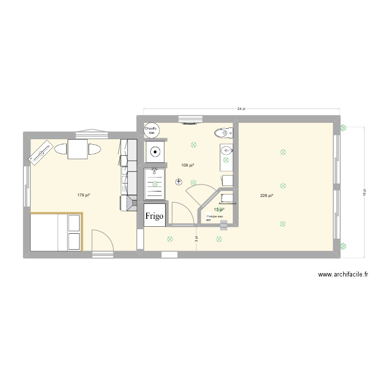 Alyne & Richard - Proposition #2. Plan de 4 pièces et 49 m2