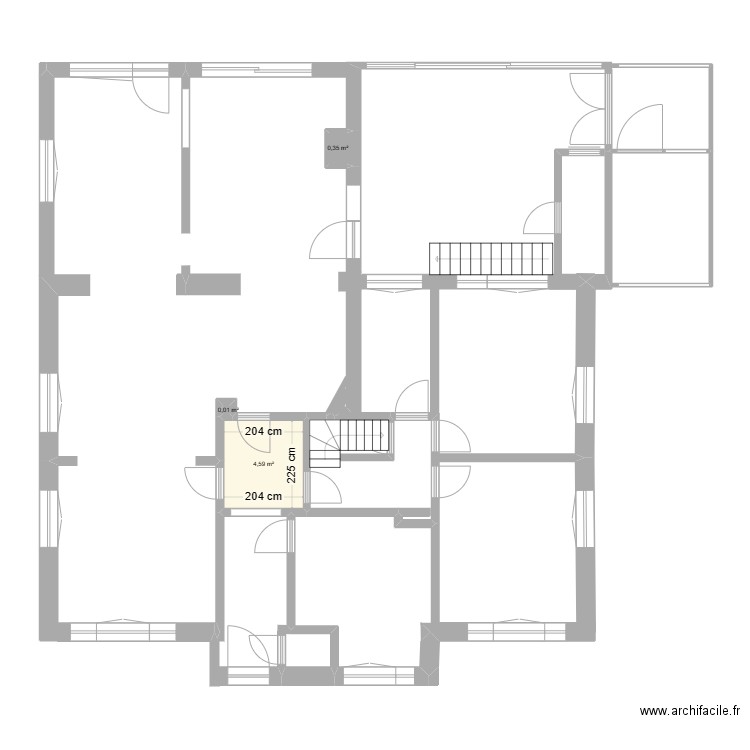 Waterloo Alex. Plan de 3 pièces et 5 m2