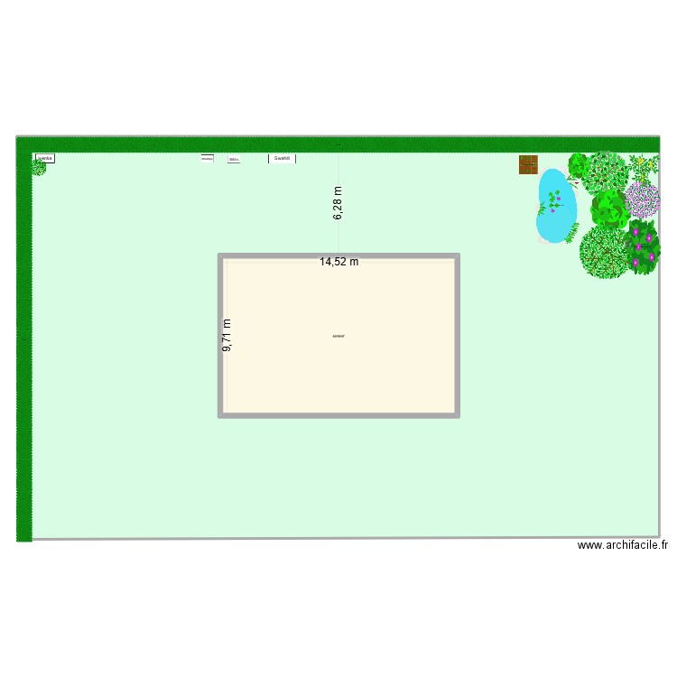 TV bordures. Plan de 2 pièces et 1137 m2