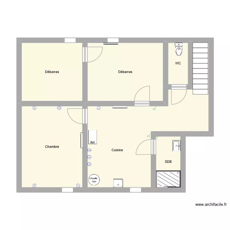 ZELMAT. Plan de 6 pièces et 64 m²