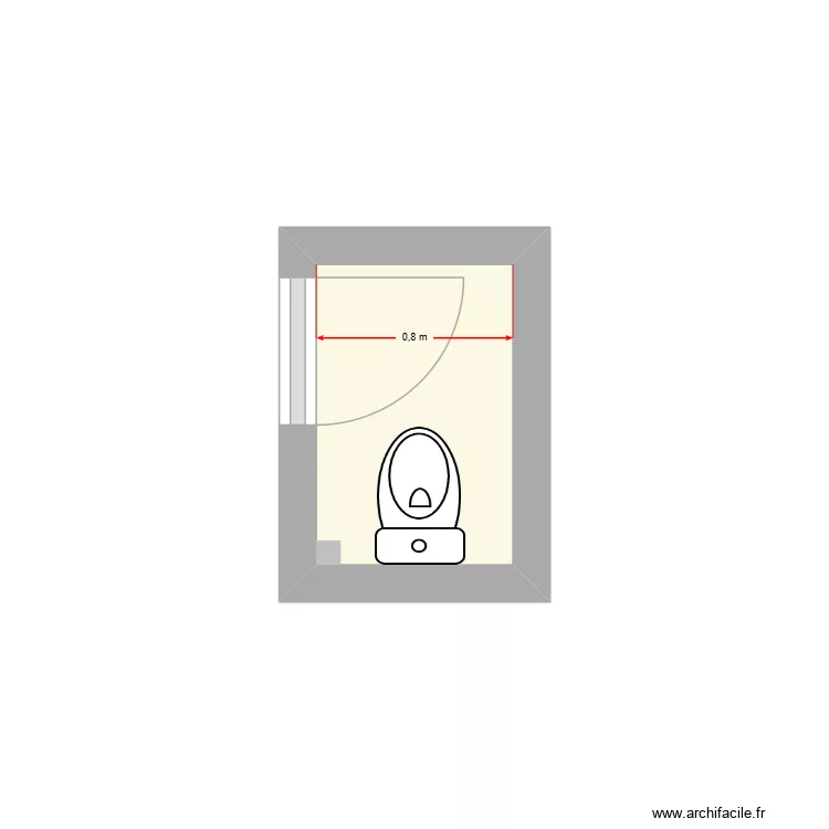 Toilettes. Plan de 1 et 1 m² Toilettes. Plan de 1 et 1 m²