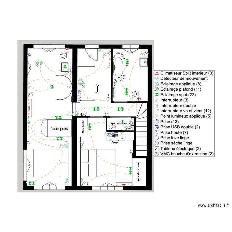 Lorie R+1 Clim VMC. Plan de 0 pièce et 0 m2