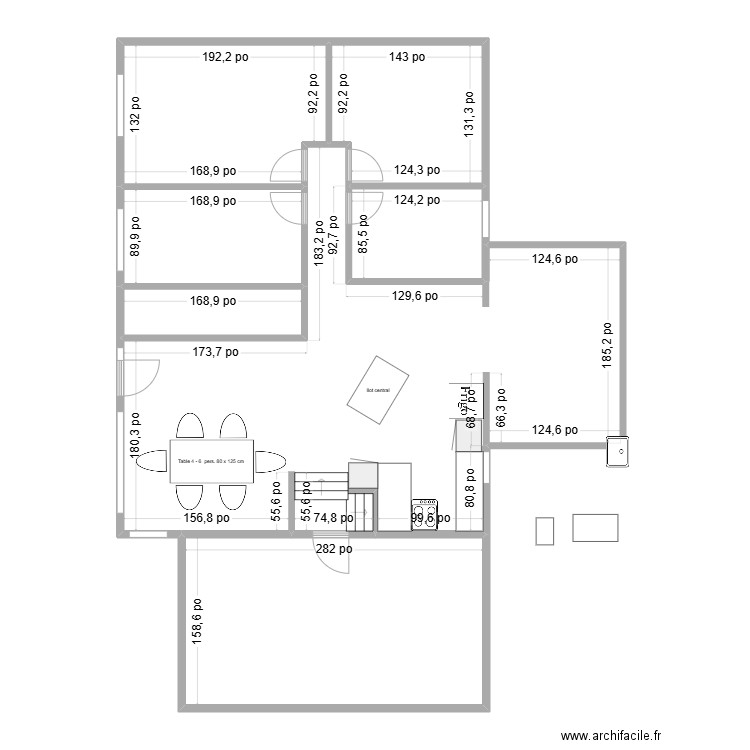 plan dave. Plan de 7 pièces et 141 m2