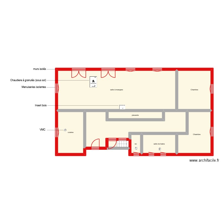 ROQUECAVE Gacien scénario 3. Plan de 9 pièces et 110 m2