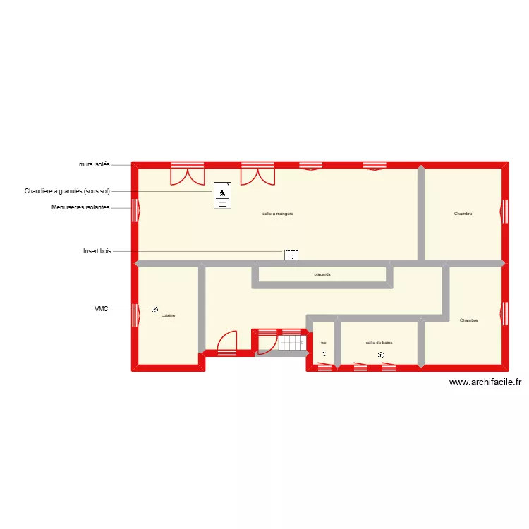 ROQUECAVE Gacien sc&eacute;nario 3. Plan de 9  et 110 m²