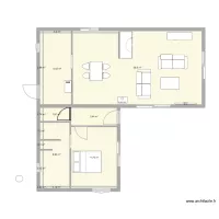 plan avec meubles  avec cloison