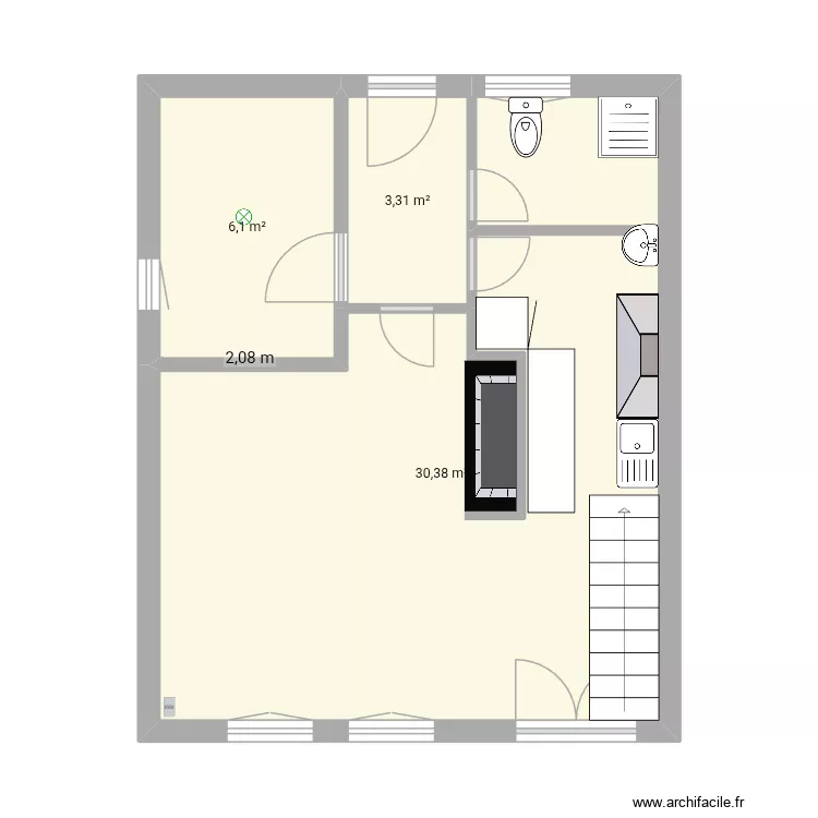 Angel 2. Plan de 5  et 80 m²