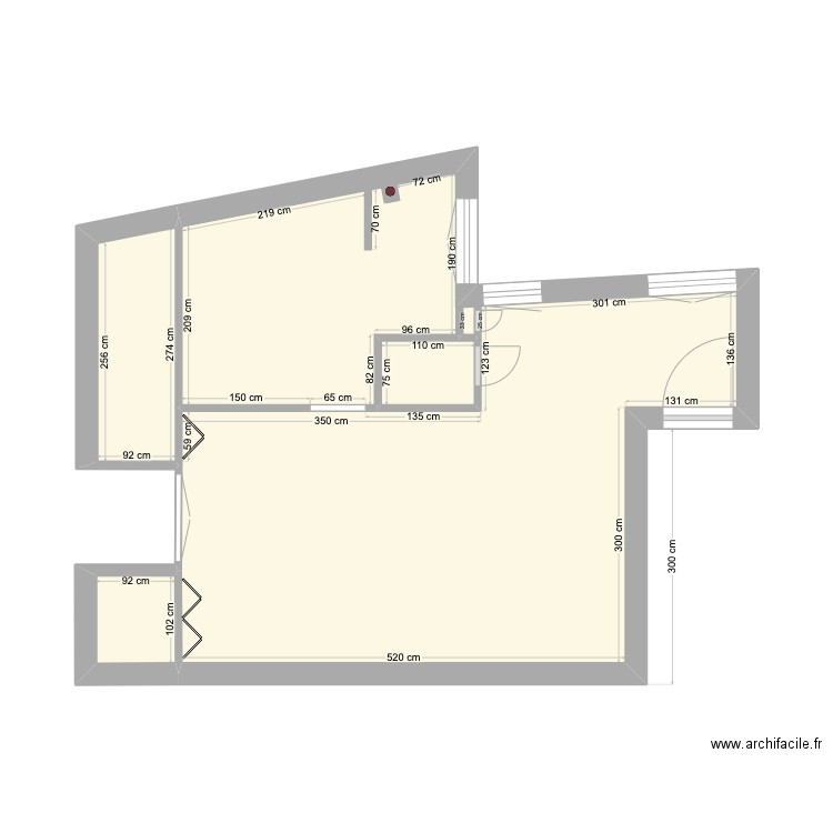 19 Chateaubriand - pièces. Plan de 4 pièces et 30 m2