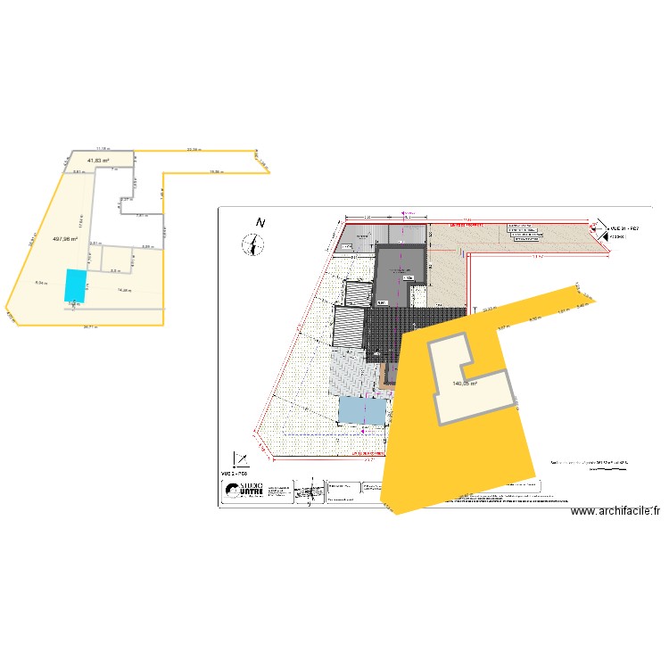 maison. Plan de 3 pièces et 680 m2