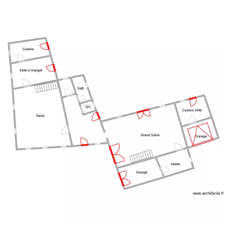 Mihles. Plan de 11  et 174 m²
