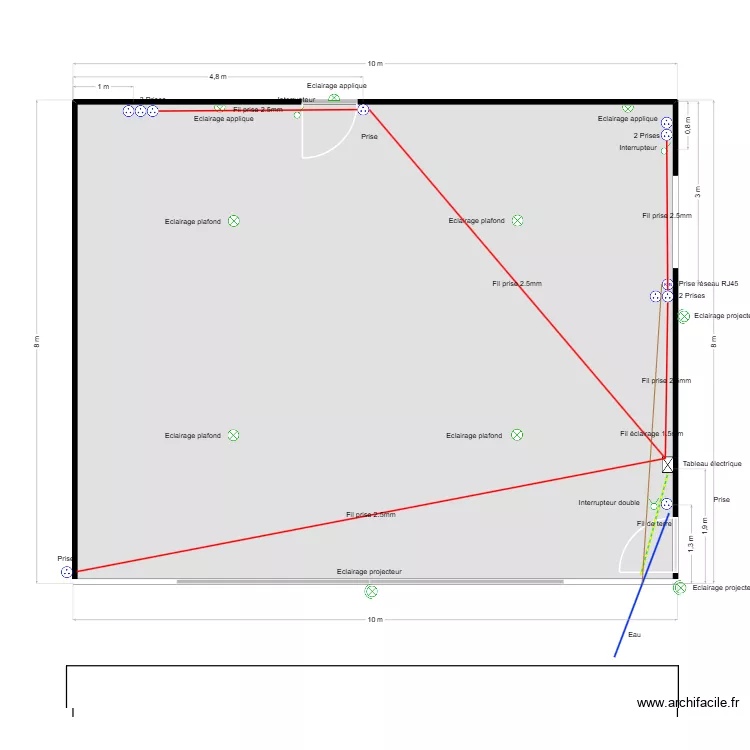 garage plan elec. Plan de 