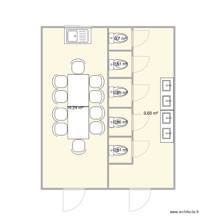 CARNEIRO CHANTIER TIGNIEU. Plan de 7 pièces et 28 m2