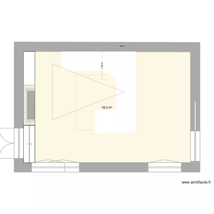 Salon Gab. Plan de 1 et 52 m² Salon Gab. Plan de 1 et 52 m²