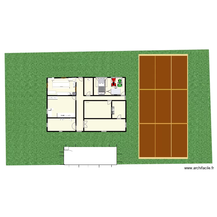 maison Anthony. Plan de 9  et 188 m²
