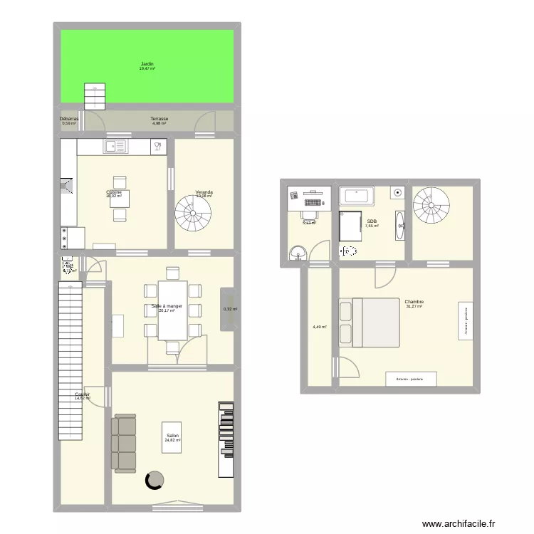 Appart Asselbergs. Plan de 14 et 162 m² Appart Asselbergs. Plan de 14 et 162 m²