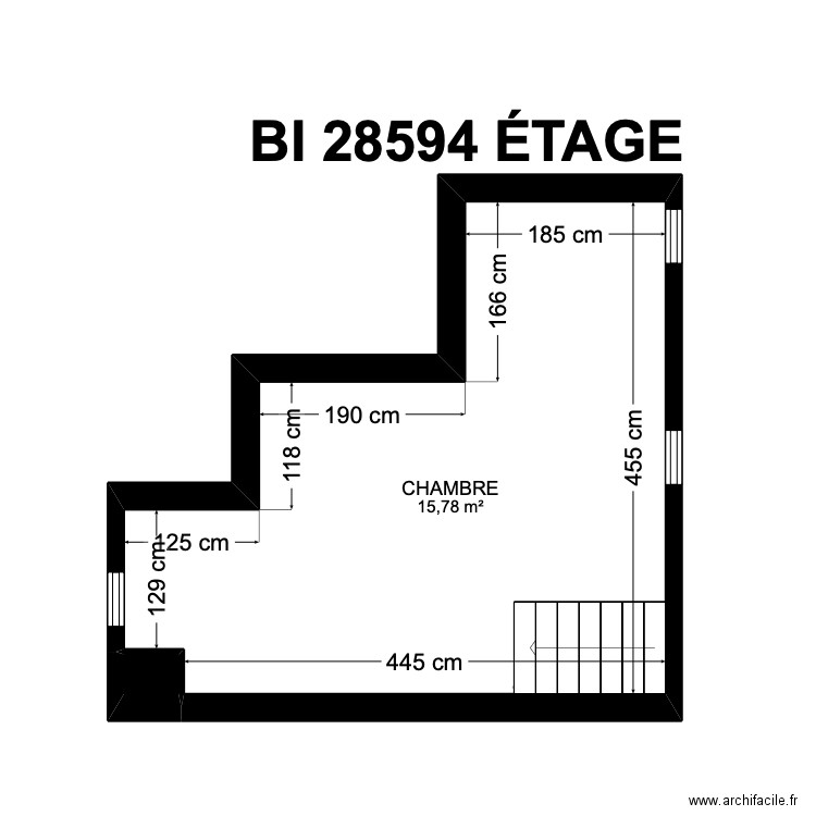 BI 28594. Plan de 6 pièces et 42 m2