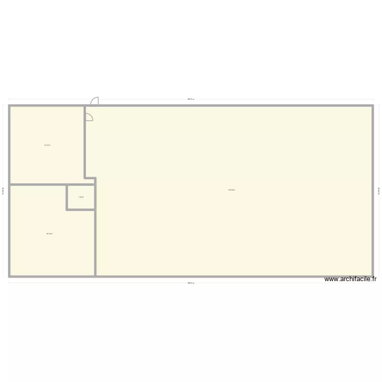 station. Plan de 4 Pièces et 708 m²