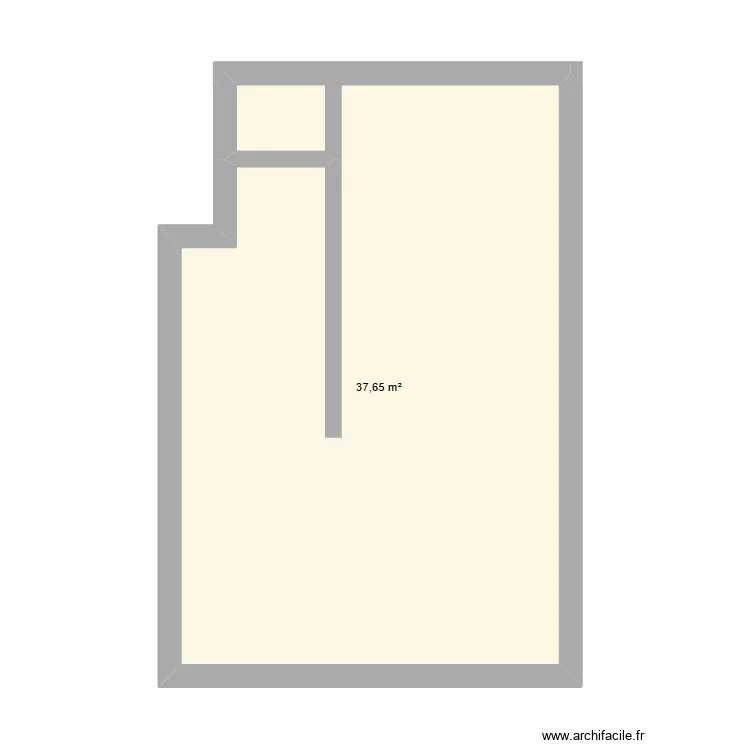 Gar&ccedil;onni&egrave;re. Plan de 1  et 38 m²