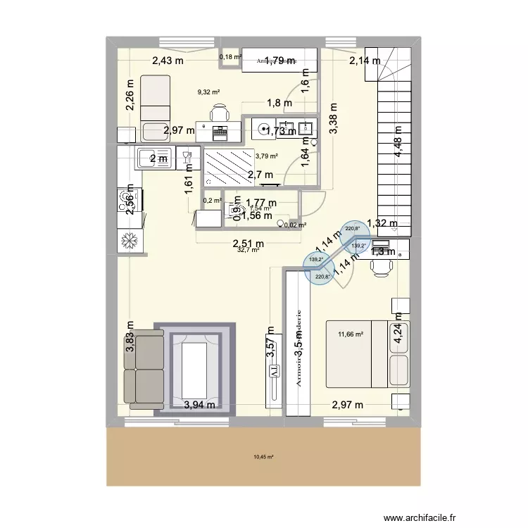 appart. Plan de 8 Pièces et 59 m² appart. Plan de 8 Pièces et 59 m²