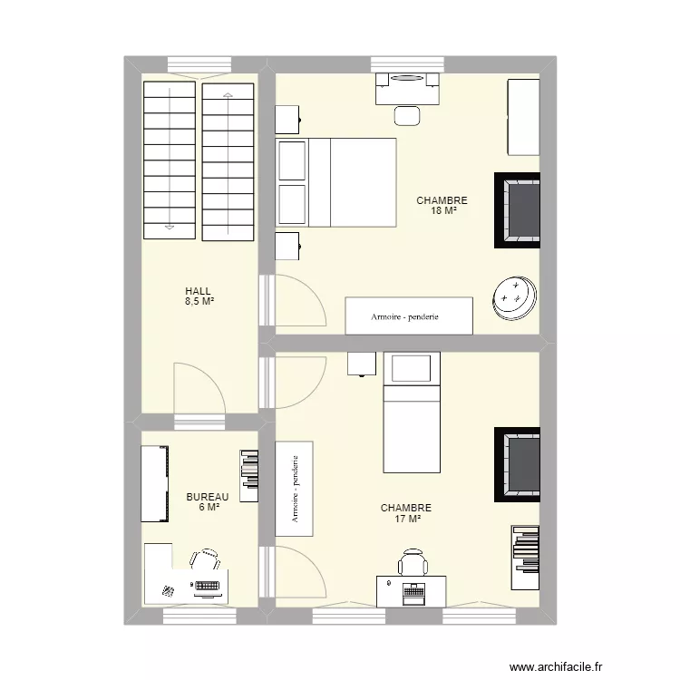 1er ETAGE GALLAIT. Plan de 