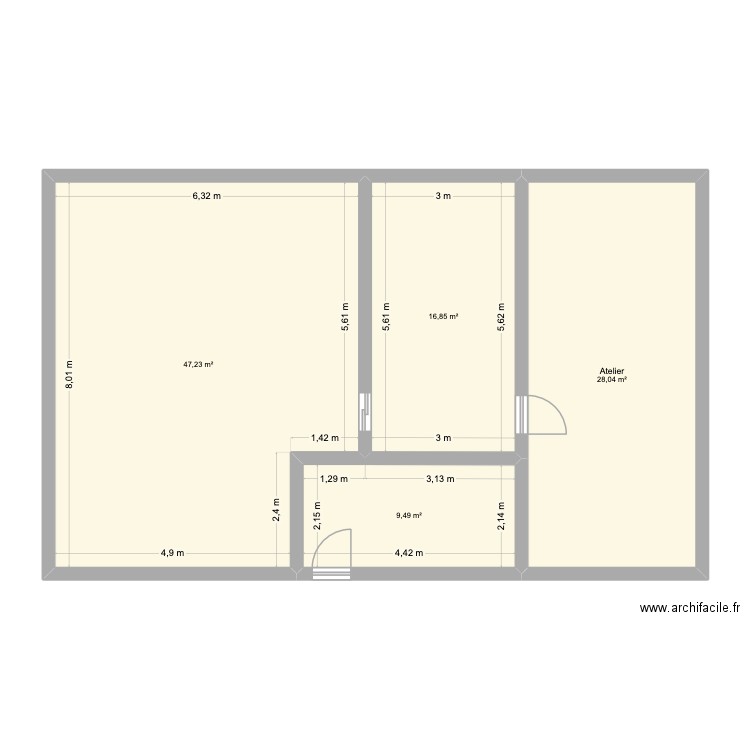 pp38. Plan de 4 pièces et 102 m2