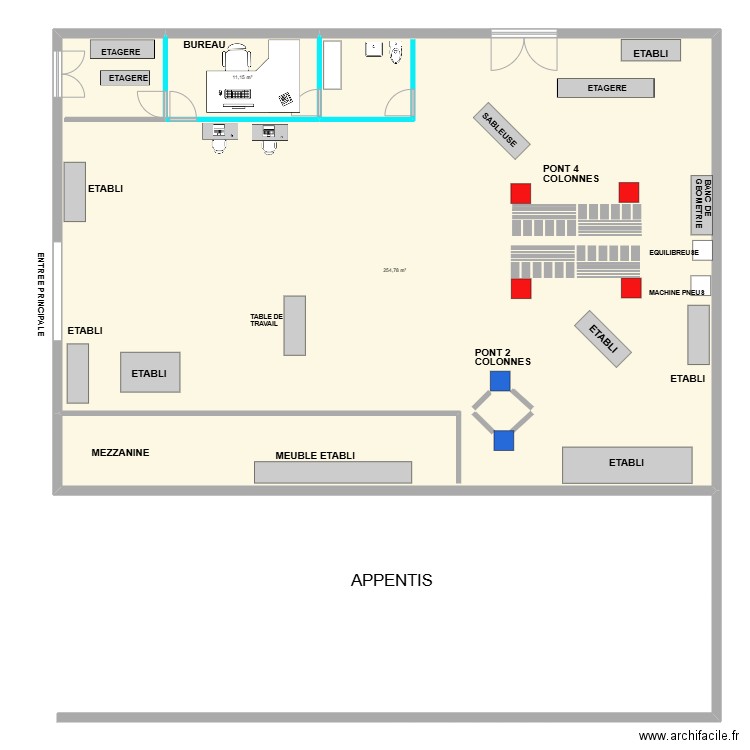 AVANT MANT SOS GARAGE. Plan de 3 pièces et 535 m2